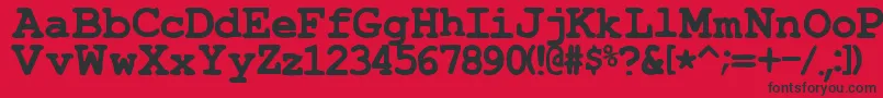 fuente TypewrongSmudgedBold – Fuentes Negras Sobre Fondo Rojo