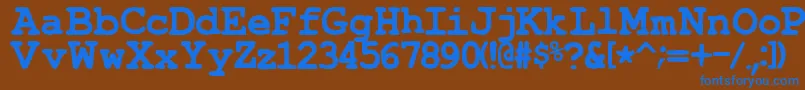 TypewrongSmudgedBold Font – Blue Fonts on Brown Background