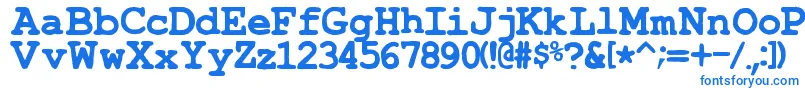 TypewrongSmudgedBold Font – Blue Fonts on White Background