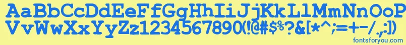 TypewrongSmudgedBold Font – Blue Fonts on Yellow Background