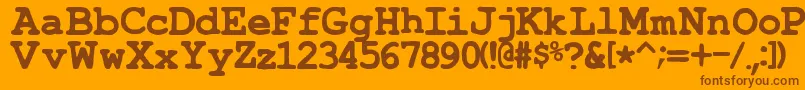 TypewrongSmudgedBold Font – Brown Fonts on Orange Background