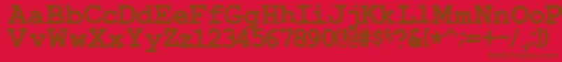 TypewrongSmudgedBold Font – Brown Fonts on Red Background