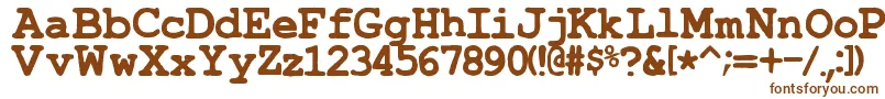 TypewrongSmudgedBold Font – Brown Fonts on White Background