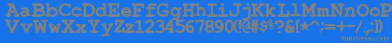 TypewrongSmudgedBold-Schriftart – Graue Schriften auf blauem Hintergrund