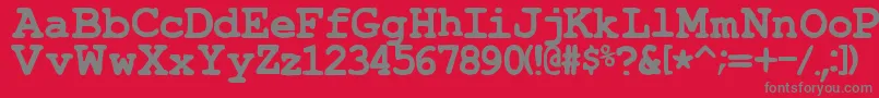 TypewrongSmudgedBold Font – Gray Fonts on Red Background