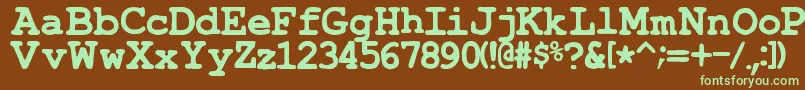 TypewrongSmudgedBold Font – Green Fonts on Brown Background