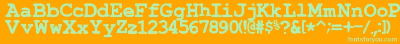 TypewrongSmudgedBold-Schriftart – Grüne Schriften auf orangefarbenem Hintergrund