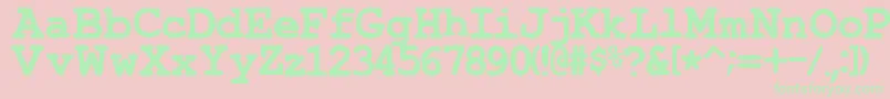 TypewrongSmudgedBold-Schriftart – Grüne Schriften auf rosa Hintergrund