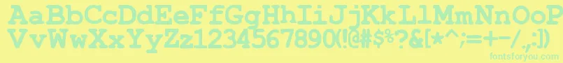 TypewrongSmudgedBold Font – Green Fonts on Yellow Background