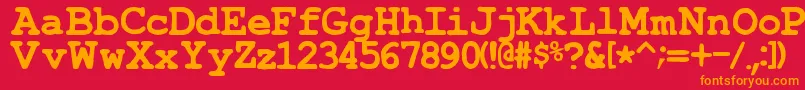 TypewrongSmudgedBold Font – Orange Fonts on Red Background