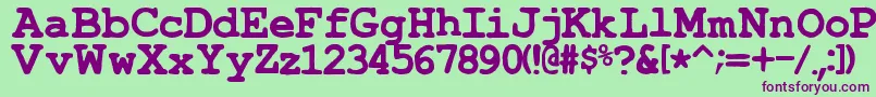 TypewrongSmudgedBold Font – Purple Fonts on Green Background