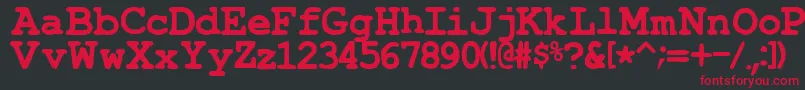 TypewrongSmudgedBold Font – Red Fonts on Black Background