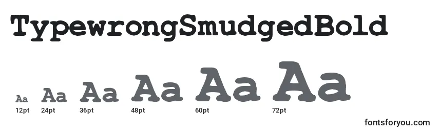 TypewrongSmudgedBold Font Sizes