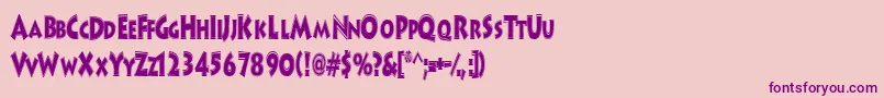 HanzelscapssskBold Font – Purple Fonts on Pink Background