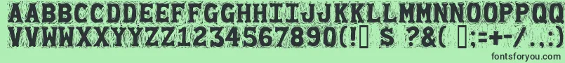 Gommogravure Font – Black Fonts on Green Background