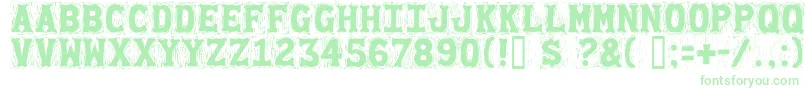 Gommogravure-Schriftart – Grüne Schriften