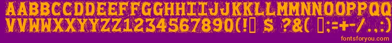 Gommogravure Font – Orange Fonts on Purple Background