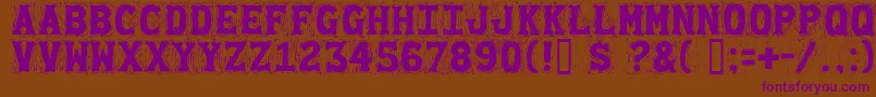 Gommogravure Font – Purple Fonts on Brown Background