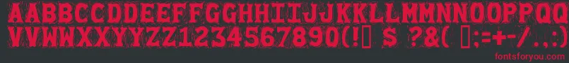Gommogravure Font – Red Fonts on Black Background