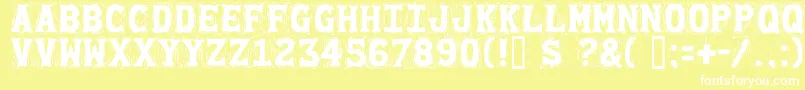 Gommogravure Font – White Fonts on Yellow Background