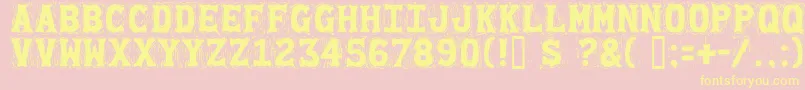 Gommogravure Font – Yellow Fonts on Pink Background