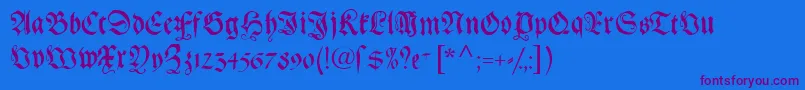 Gebetbuch Font – Purple Fonts on Blue Background