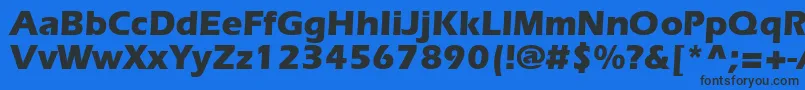 Шрифт ErlangenblackdbNormal – чёрные шрифты на синем фоне