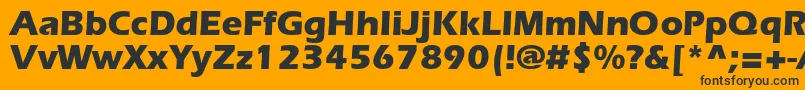 ErlangenblackdbNormal Font – Black Fonts on Orange Background