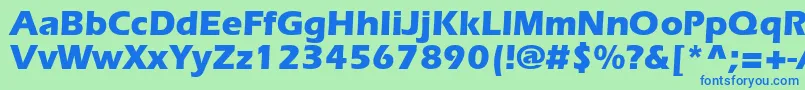 ErlangenblackdbNormal Font – Blue Fonts on Green Background