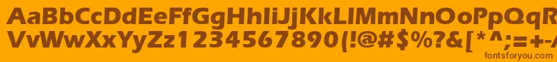 ErlangenblackdbNormal Font – Brown Fonts on Orange Background