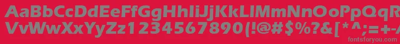フォントErlangenblackdbNormal – 赤い背景に灰色の文字