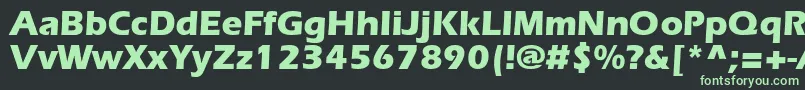 ErlangenblackdbNormal Font – Green Fonts on Black Background