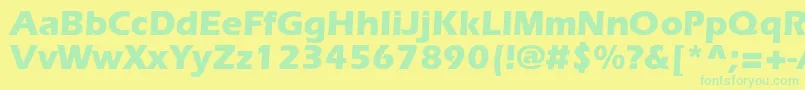 ErlangenblackdbNormal Font – Green Fonts on Yellow Background