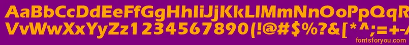 ErlangenblackdbNormal Font – Orange Fonts on Purple Background