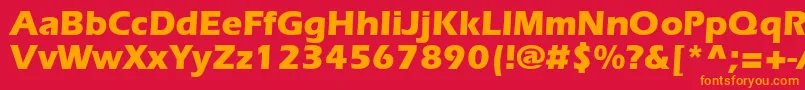 ErlangenblackdbNormal Font – Orange Fonts on Red Background