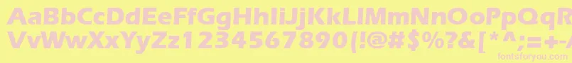 ErlangenblackdbNormal Font – Pink Fonts on Yellow Background