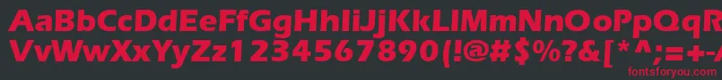 ErlangenblackdbNormal Font – Red Fonts on Black Background