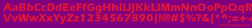 フォントErlangenblackdbNormal – 紫の背景に赤い文字
