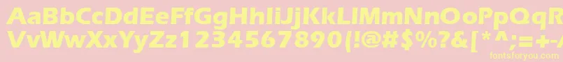 fuente ErlangenblackdbNormal – Fuentes Amarillas Sobre Fondo Rosa