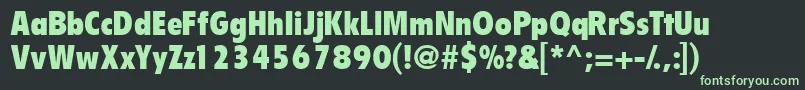 Emphasisblackcondssk-fontti – vihreät fontit mustalla taustalla