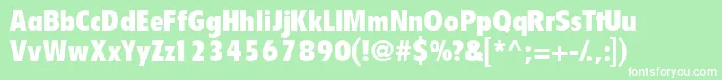 Emphasisblackcondssk Font – White Fonts on Green Background