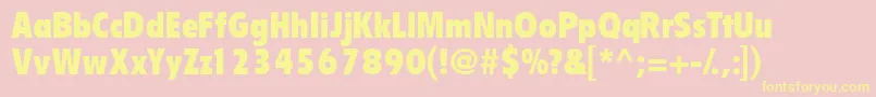 fuente Emphasisblackcondssk – Fuentes Amarillas Sobre Fondo Rosa