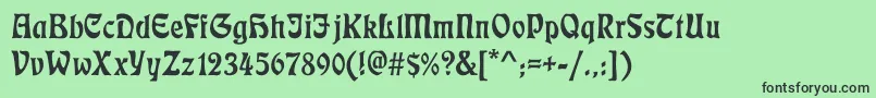 Ecmann Font – Black Fonts on Green Background