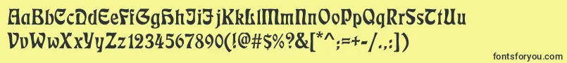 Ecmann Font – Black Fonts on Yellow Background