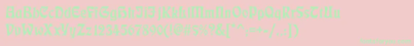 Ecmann Font – Green Fonts on Pink Background