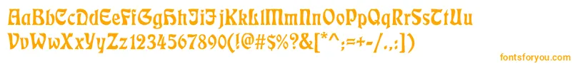 Ecmann Font – Orange Fonts on White Background