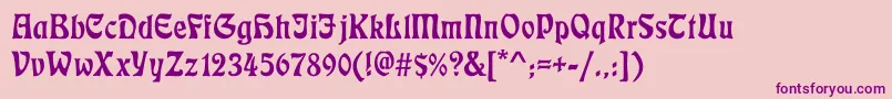 Ecmann Font – Purple Fonts on Pink Background