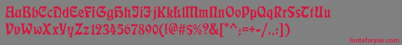 Ecmann Font – Red Fonts on Gray Background