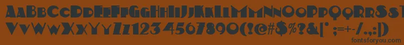 Kerfufflenf Font – Black Fonts on Brown Background