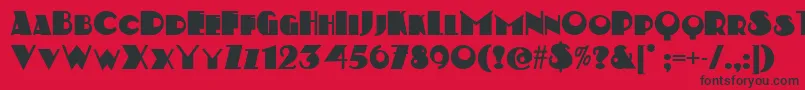 Kerfufflenf Font – Black Fonts on Red Background